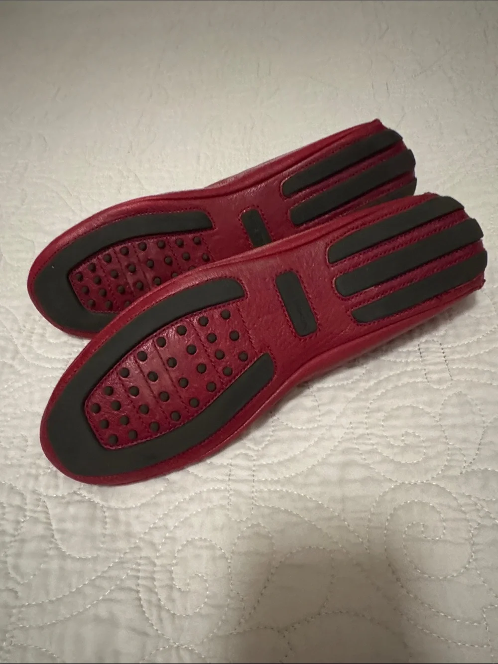 Michael Kors Red Logo Ballet Flats with Emblem Toe